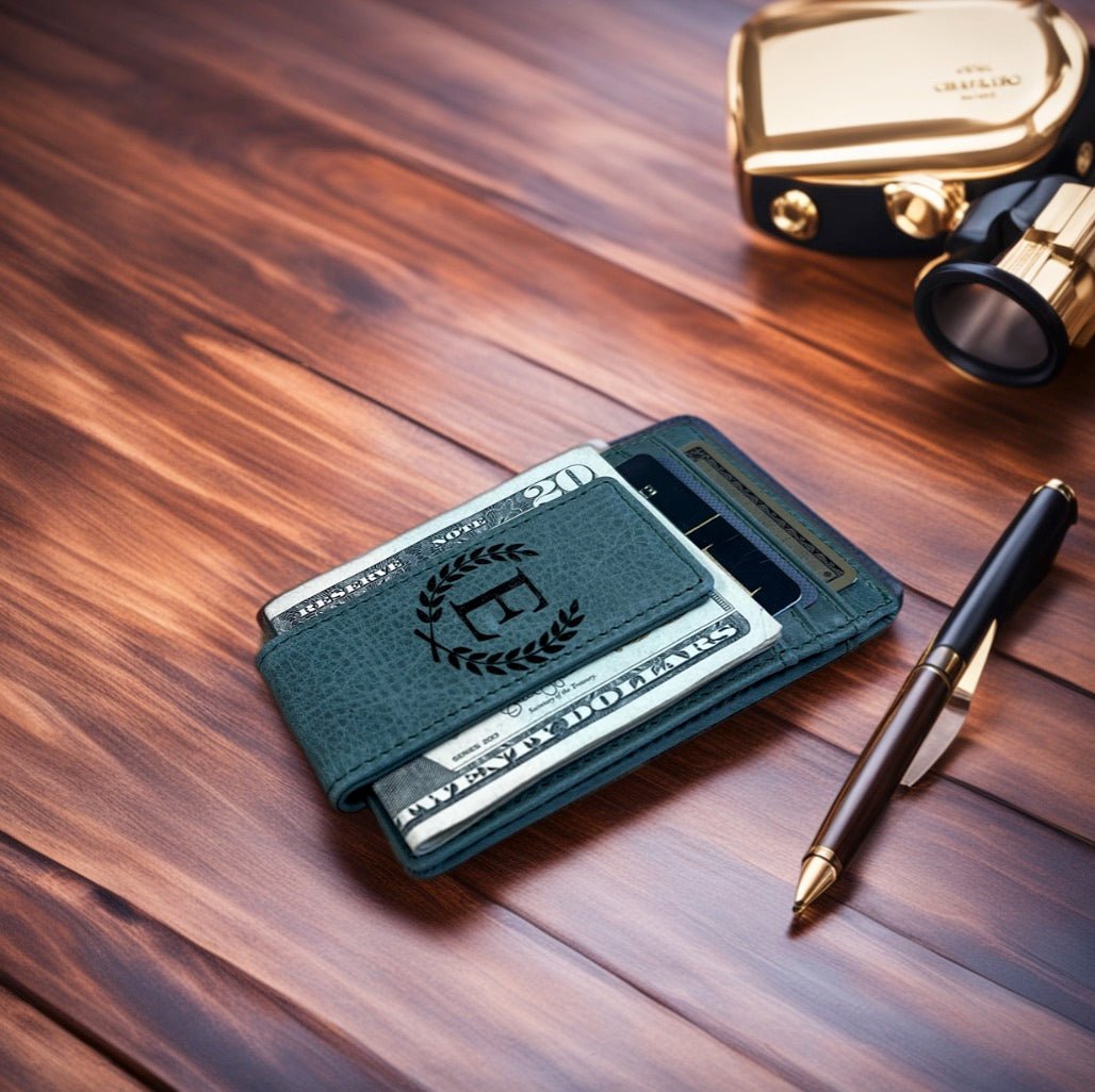 RFID Leather Money Magnetic Clip