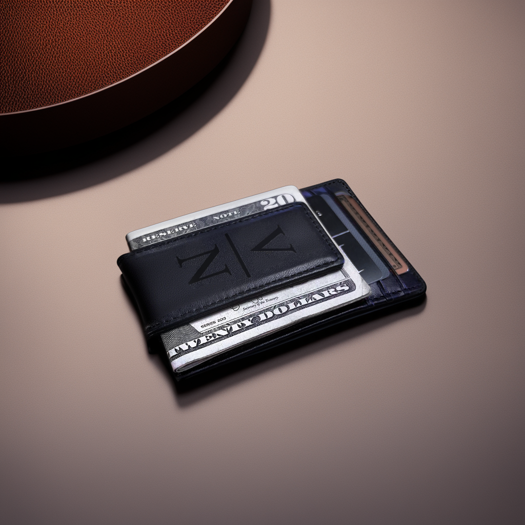 RFID Leather Money Magnetic Clip