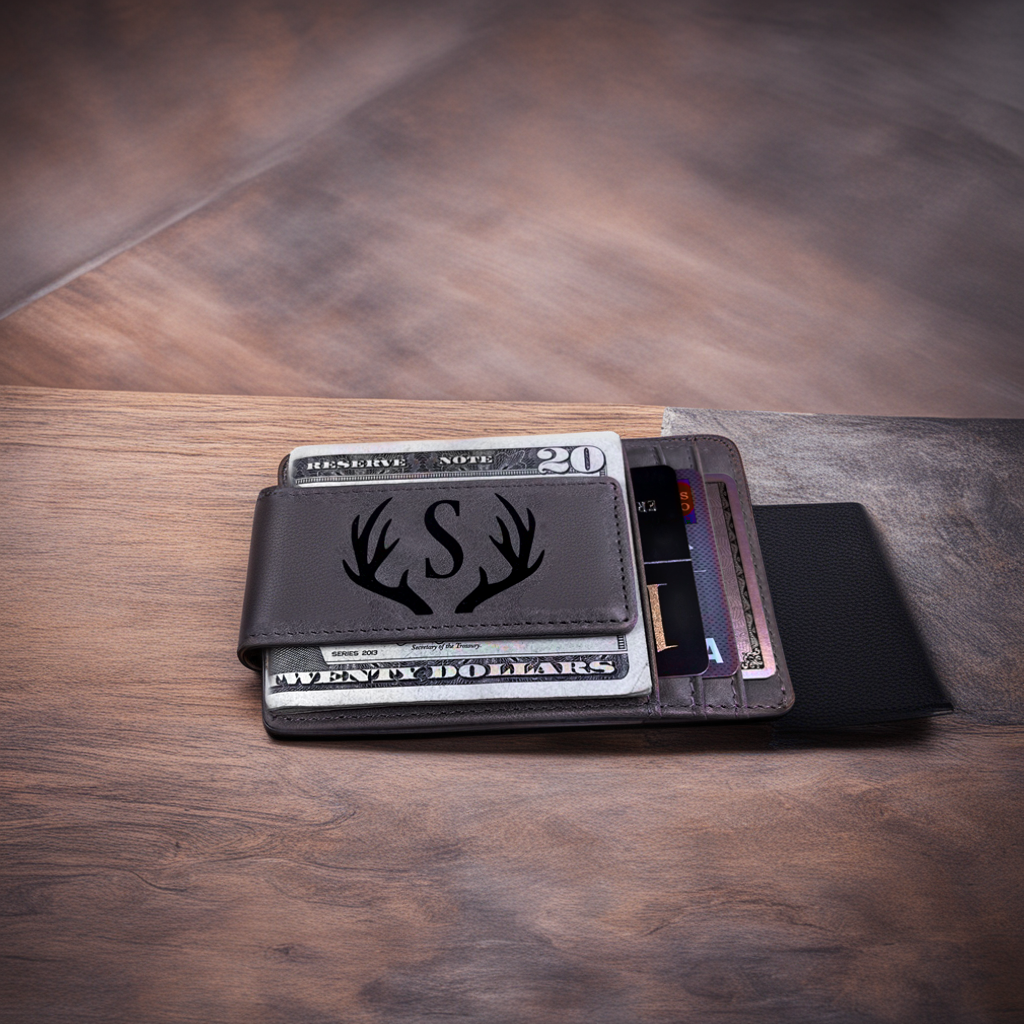 RFID Leather Money Magnetic Clip